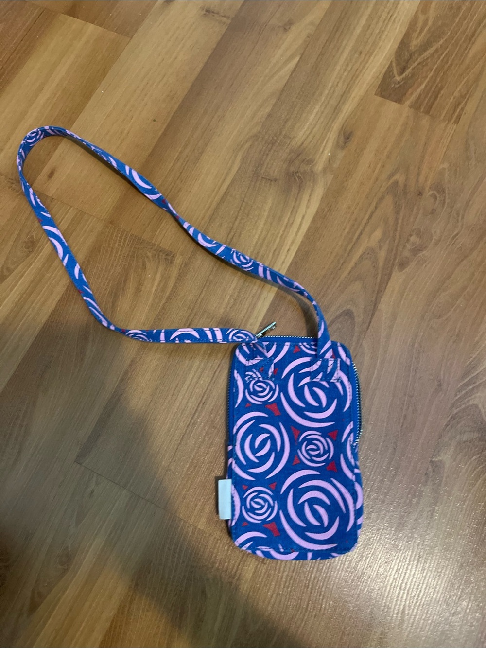 Ganni Blue and Pink Floral Crossbody Bag - Picture 2 of 6